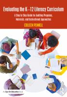 Evaluating K-12 literacy materials : a step by step guide to effective reading and writing programs and instruction /