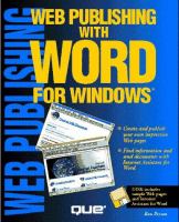 Web publishing with Word for Windows /