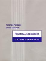 Political economics : explaining economic policy /