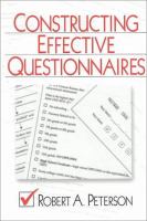 Constructing effective questionnaires /