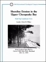 Shoreline erosion in the upper Chesapeake Bay : Point Lookout Park to Calvert Cliffs State Park, Maryland /