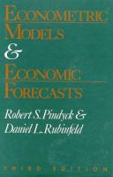 Econometric models and economic forecasts /