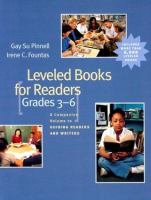 Leveled books for readers, grades 3-6 : a companion volume to 'Guided Readers and Writers' /
