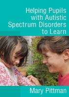 Helping children with autistic spectrum disorders to learn /