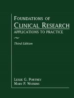 Foundations of clinical research : applications to practice /