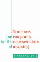 Structures and categories for the representation of meaning /