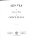 Sonata for oboe and piano /
