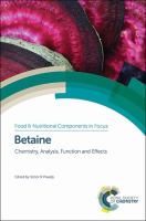 Betaine: Chemistry, Analysis, Function and Effects.
