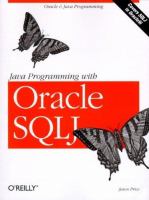 Java programming with Oracle SQLJ /