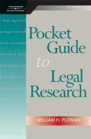 Pocket guide to legal research /