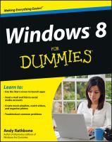 Windows 8 For Dummies.