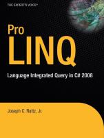 Pro LINQ : language integrated query in C♯ 2008 /