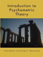 Introduction to psychometric theory /