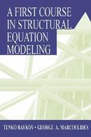 A first course in structural equation modeling