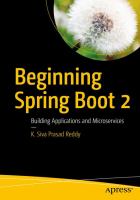 Beginning Spring Boot 2 : applications and microservices with the Spring Framework /