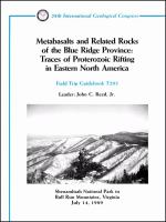 Metabasalts and related rocks of the Blue Ridge Province : traces of Proterozoic rifting in eastern North America : Shenandoah National Park to Bull Run Mountains, Virginia, July 14, 1989 /