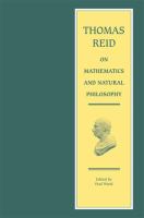 Thomas Reid on mathematics and natural philosophy /