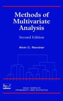 Methods of multivariate analysis /