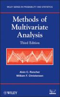 Methods of multivariate analysis /