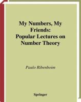 My numbers, my friends : popular lectures on number theory /