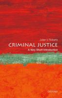 Criminal justice : a very short introduction /