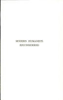 Modern humanists reconsidered.