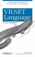 VB.NET language pocket reference /