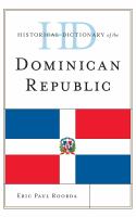 Historical dictionary of the Dominican Republic /