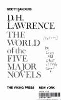 D. H. Lawrence: the world of the five major novels.