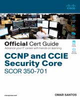 CCNP and CCIE Security Core SCOR 350-701 Official Cert Guide /