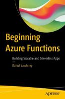 Beginning Azure functions : building scalable and serverless apps /