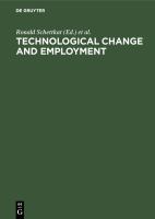 Technological Change and Employment : Innovations in the German Economy.