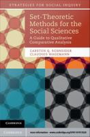 Set-theoretic methods for the social sciences : a guide to qualitative comparative analysis /