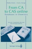 From CA to CAS online : databases in chemistry /