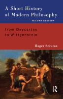 A short history of modern philosophy : from Descartes to Wittgenstein /