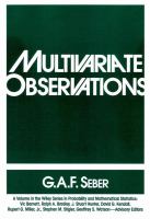 Multivariate observations /
