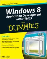 Windows 8 application development with HTML5 for dummies /