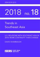 U.S. Relations with Southeast Asia in 2018 More Continuity Than Change  /
