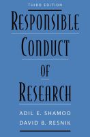 Responsible conduct of research /