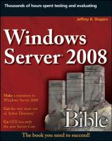 Windows server 2008 bible /