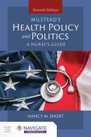 Milstead's Health Policy and Politics