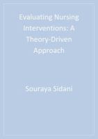 Evaluating nursing interventions : a theory-driven approach /