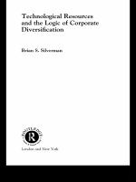 Technological resources and the logic of corporate diversification /