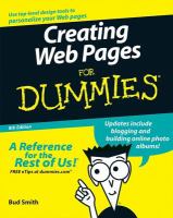 Creating Web pages for dummies /