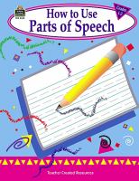 How to use parts of speech /