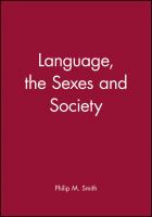 Language, the sexes, and society /