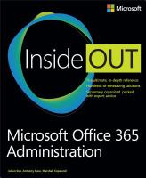Microsoft Office 365 administration inside out /
