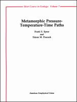 Metamorphic pressure-temperature-time paths /
