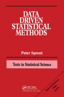 Data driven statistical methods /