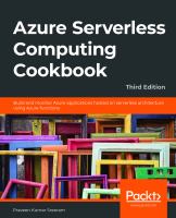 Azure Serverless Computing Cookbook - Third Edition /